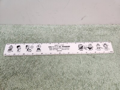 Advertising Ruler 12'' Call P. P.  F. CO. ENAMELERS 2645 Fair Oaks - Redwood City