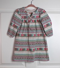 Tea Collection Bolivia Catamarca Henley Dress Jersey Knit Multicolor Size 2T EUC