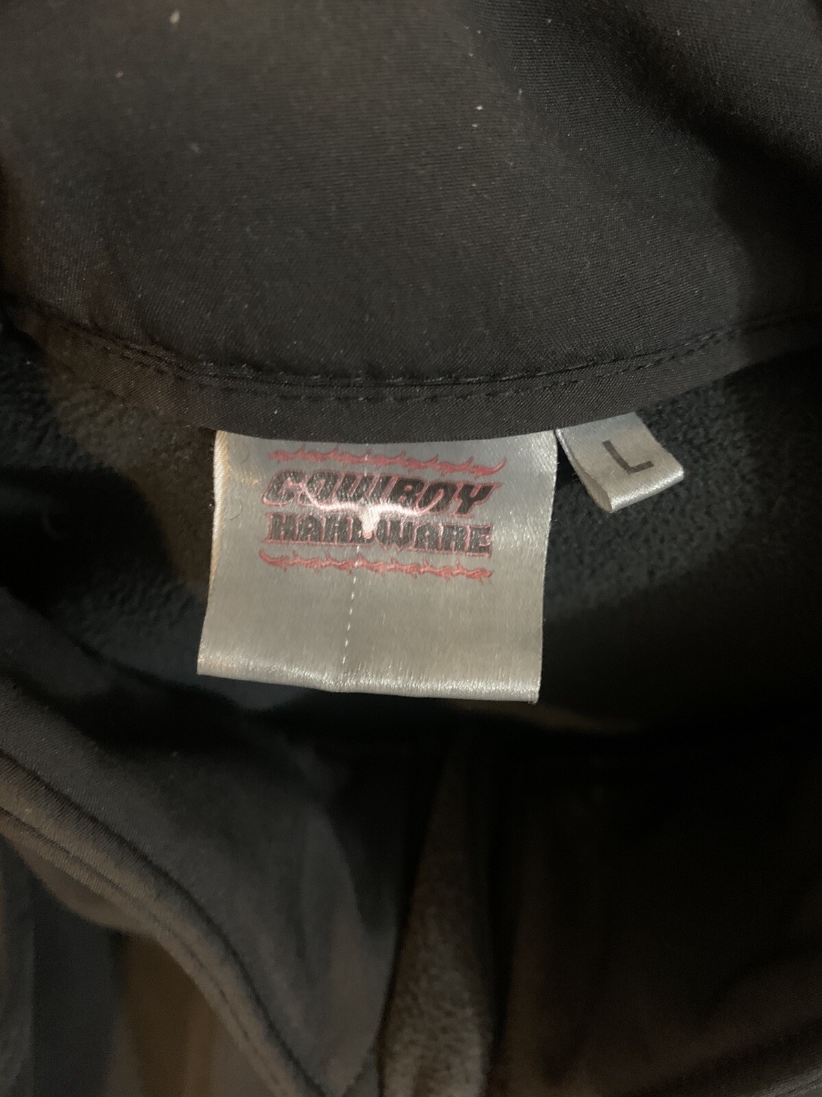 Cowboy Hardware Soft shell Jacket Black Mens Large - image 5