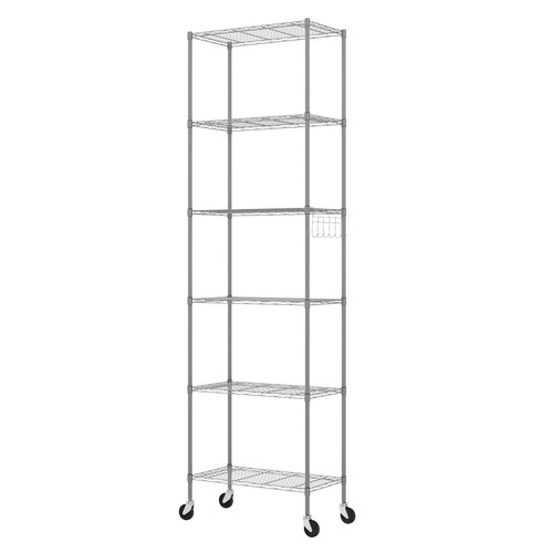 Estantería de pie de 5/6 pisos estantería de almacenamiento estantería de metal con ruedas estantes estantería de cocina - Imagen 63 de 64