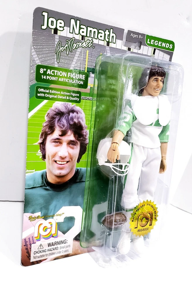 Figura de acción Joe Namath New York Jets NFL Legends numerada limitada a 8000 - 8" Foto 2 de 4