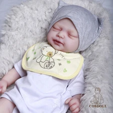 COSDOLL 18.5" Full Body Platinum Silicone Reborn Girl Doll Lifelike Cute Newborn