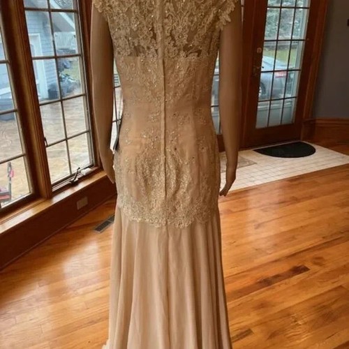 *NWT Izidress Lace Floor Length Sleeveless Bridal Gown Wedding Dress Size 12 14 - Picture 9 of 15