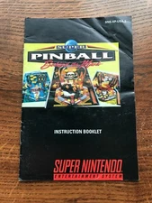 Super Pinball Behind the Mask Super Nintendo SNES Instruction Manual Only 