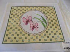 HAND PAINTED ORCHID PILLOW BY TRUBY