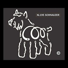 Schnauzer K Line Dog Breed Window Tattoo Decal