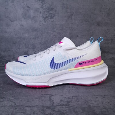 NIKE ZoomX Invincible Run Flyknit 3 Running Shoes Mens 13 White Blue Pink