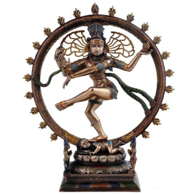 Hindu God Lord Resin Dancing Natraja Murti Shiva Idol Statute Figurine