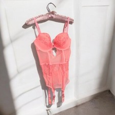 NWT Victoria Secret Pink Lace corset 36C coquette bling glam