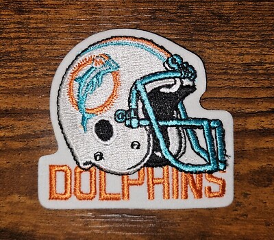 Miami Dolphins Football Patch Collectible Vintage NFL Team 1980's Helmet Logo 