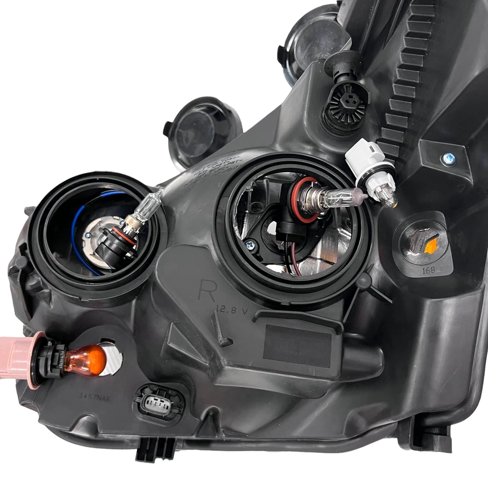 Farol preto passageiro com lâmpadas destro Ford Transit 150/250/350/350HD para 2016-22 - Imagem 3 de 4