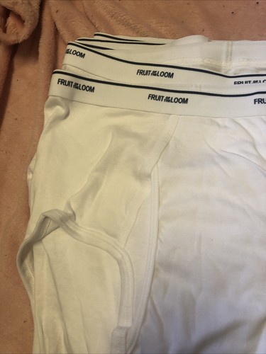 6 paia slip intimo Hanes uomo taglia 2XL bianco senza etichette bianco 100% cotone - Foto 3 di 7