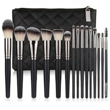 15pcs Makeup Brushes Set Caring Cosmetic Kit Powder Eye Shadow Foundation Black