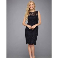 Adrianna Papell Illusion NAVY SIZE 10 #244 NWT 