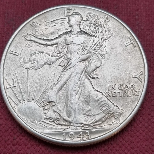 1943 Walking Liberty Half Dollar 50c High Grade AU - UNC #59510