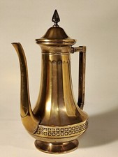 Seltene antike WMF Strau&szlig;enmarke Kaffeekanne, versilbert, Jugendstil, 1903-1910