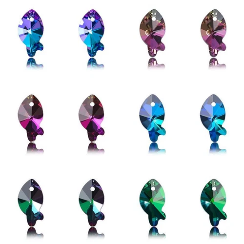 Multi Shape Crystal Charms - AB Color Glass Beads Jewelry Making Pendants 20Pcs - Picture 23 of 65