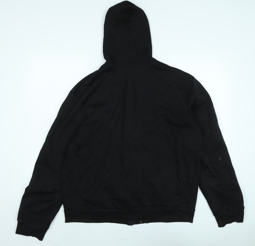 Lee Cooper Mens Black Jacket Size XL Zip - Logo - Picture 2 of 10