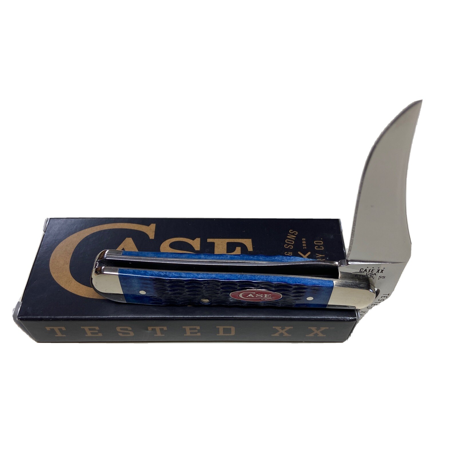 CASE XX # 07057 NAVY BLUE BONE ROGERS JIG RUSSLOCK SS | eBay