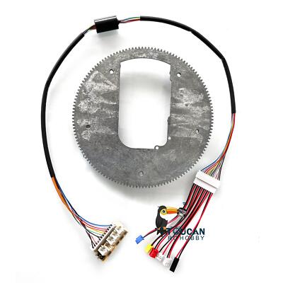 360° Electric Slip Ring Big Gear Set for Heng Long 1/16 RC TK7.0 Maindbord Tank