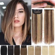 Highlight Clip In Human Hair One Piece Extensions Fluffy Small Volume Hairpiece