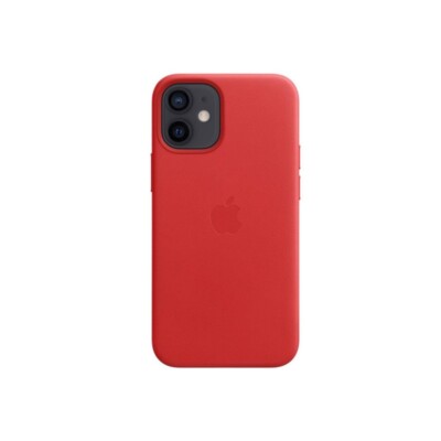 Original Apple iPhone 12 MINI Leder Case Hülle MAGSAFE Rot