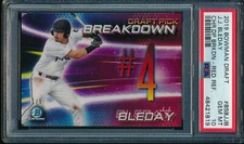 PSA 10 JJ BLEDAY 2019 Bowman Chrome Draft BREAKDOWN RED REFRACTOR /5 RC GEM MINT