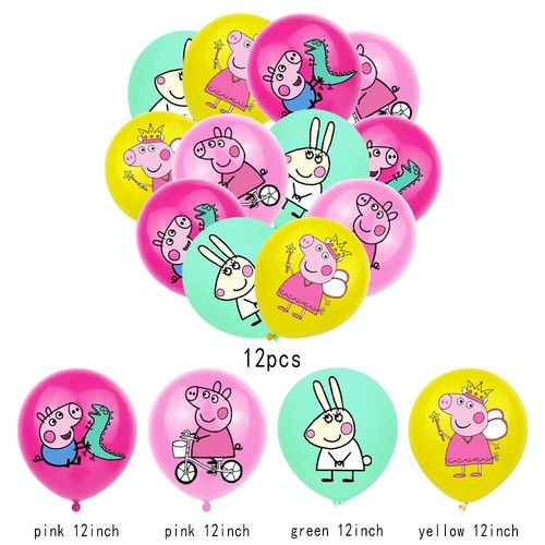 Peppa Pig Foil Balloons Party Suppliers Tableware Kids Birthday Decorations - Picture 6 of 21