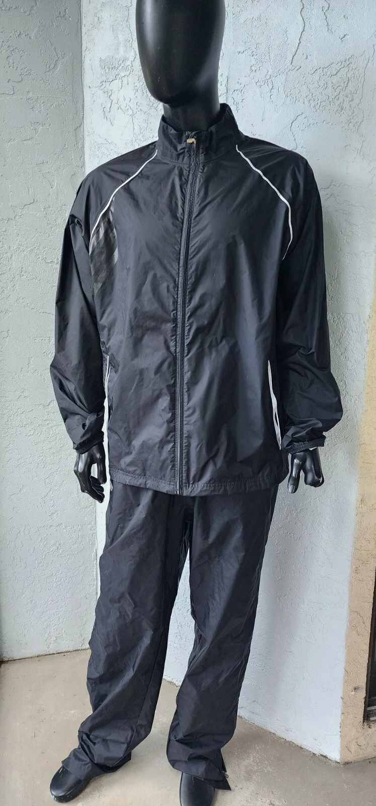 Adidas Golf Black Tracksuit Packable Jacket Pants Waterproof Climaproof Men's XL
Opens in a new wind