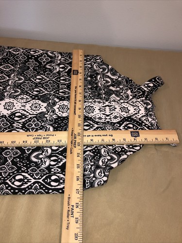 GB Girls Tank Dress Girls Size XL Floral Black And White Sleeveless Below Knee - Picture 8 of 10