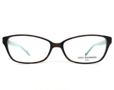 Lulu Guinness Eyeglasses Frame L204 TOR Tortoise Havana Blue Cat Eye 57-15-135