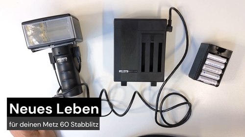 Ausgeknipst Batteriekorb AA Akku Adapter für Metz Mecablitz 60 CT / 6038 7656 - Video 1 van 1