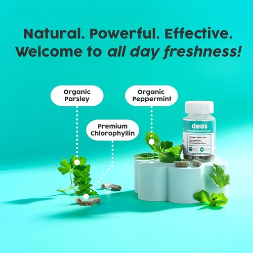 3 PACK DEOS Internal Deodorant Supplement – DEOS Full Body Deodorizer 30 Caps - Picture 6 of 10