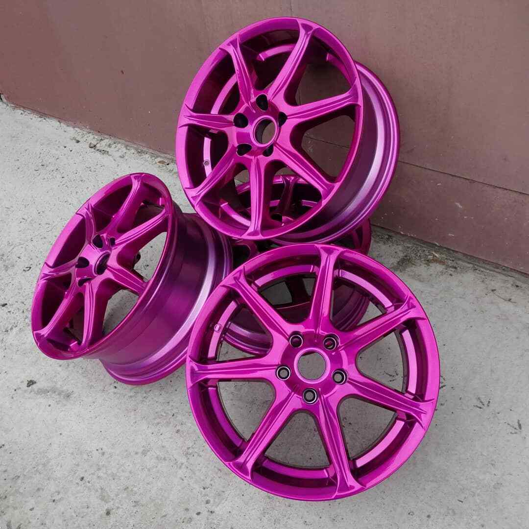 Gloss Transparent Candy PINK FUCHSIA powder coating paint Gloss Transparent Candy PINK FUCHSIA powder coating paint