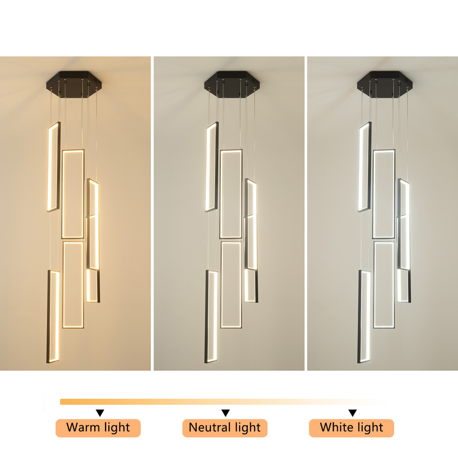 Modern 6-LED Raindrop Chandelier Pendant Lamp for Living Room Ceiling