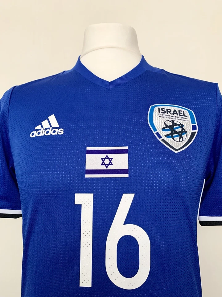 Israel 2016-2018 Home U21 #16 match worn Adidas Adizero rare football shirt - Photo 2/4