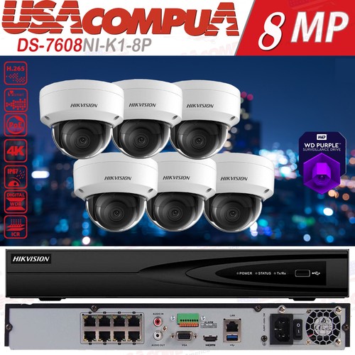 Hikvision 8CH POE NVR 4K Security Camera System 2MP WDR Dome Vandal Proof Lot - Picture 22 of 24