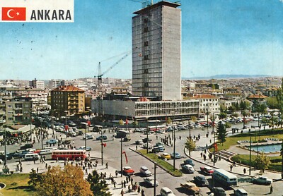 TÜRKEI POSTKARTE Ankara Kizilay Platz Stadtzentrum Zentralantatolien Keskin Farbe