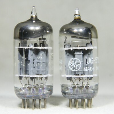 Matched Pair GE JG 5751/12AX7/ECC83 Triple Mica O-Getter USA Mil-Spec Pair