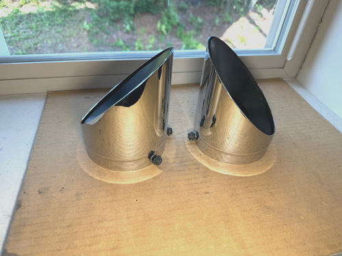 OEM Victory Motorcycle Vision Chrome Bolt On Exhaust Tips 1261759/1261805 - Picture 3 of 7