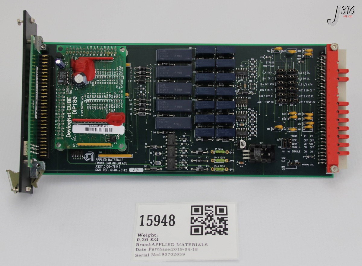 写真 15948 APPLIED MATERIALS PCB ASSY FRONT END I/F 0130-76142 DIP180