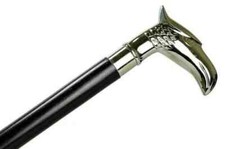 Brass Designer Victorian Handle Wooden Vintage Walking Cane Antique Style Stick