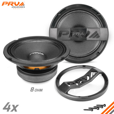 2x PRV Audio 6MB200 v2 Midbass Car Audio 6.5'' Speakers 8 Ohm 400W + 6GRILL-POLY