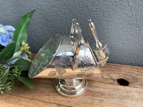 Vintage Sheffield sugar scuttle with scoop made by Walker & Hall./7 - Picture 9 of 13