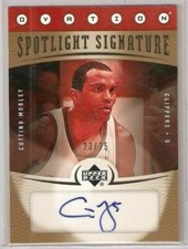 CUTTINO MOBLEY GOLD AUTOGRAPH SERIAL #/25 2006-07 UPPER DECK SPOTLIGHT SIGNATURE