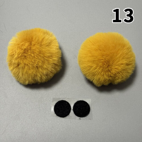 8CM Plush Bear Ear Electric Helmet Decors Accessories Sticker Cosplay Styling - Picture 25 of 29