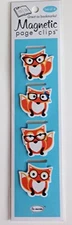 Cute Foxes Illustrated Magnetic Page Clips Set of 4 by Re-marks