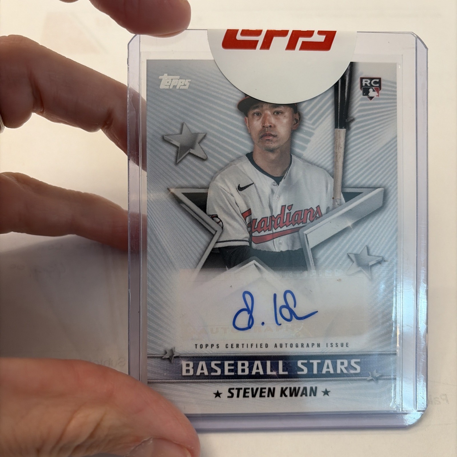 2022 Topps Chrome Update Series Autographs Steven Kwan #AC-SK (AU, RC)