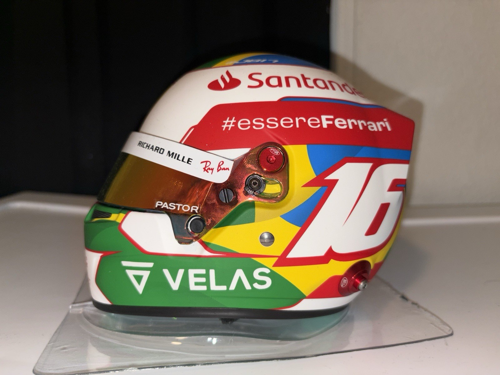 Formula 1 Scuderia Ferrari Charles Leclerc Brazil 1/2 Mini Helmet