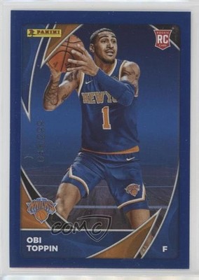 2020 Panini Sticker & Card Collection Blue Foil /299 Obi Toppin Rookie RC 0nr3